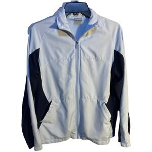 Womens Medium Nike Lightweight Windbreaker Jacket Blue Like New